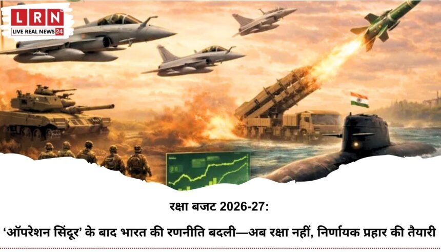 रक्षा बजट 2026-27: ‘ऑपरेशन सिंदूर’ के बाद भारत की रणनीति बदली—अब रक्षा नहीं, निर्णायक प्रहार की तैयारी