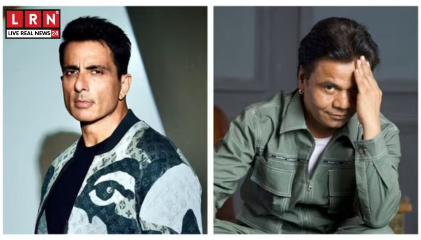 राजपाल यादव संकट में सोनू सूद की मदद दिखाती न्यूज़ इमेज