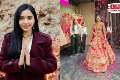 लाल ब्राइडल लहंगे में तान्या मित्तल