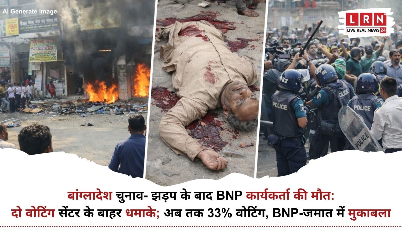 बांग्लादेश चुनाव 2026 के दौरान मतदान केंद्र पर लगी मतदाताओं की कतार