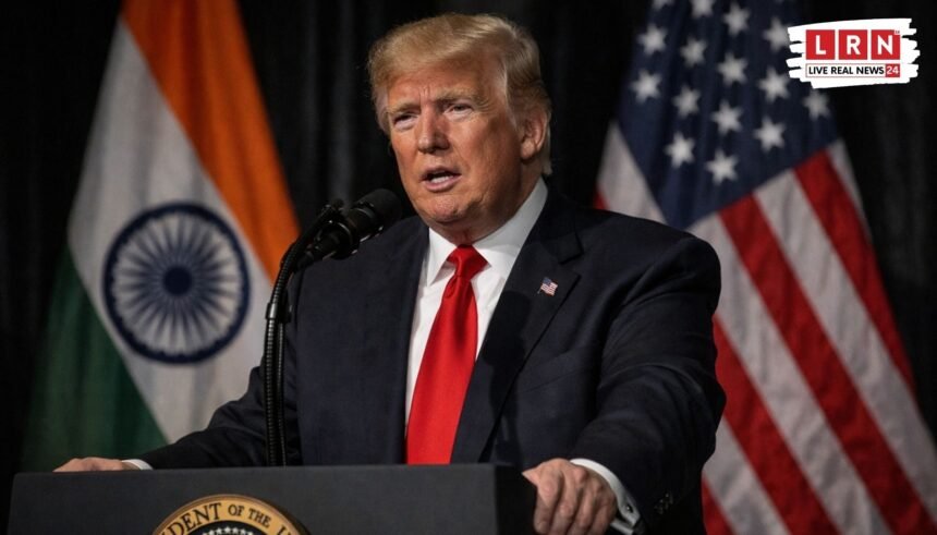 ट्रम्प भारत-यूएस ट्रेड डील पर 10% ग्लोबल टैरिफ घोषणा करते हुए