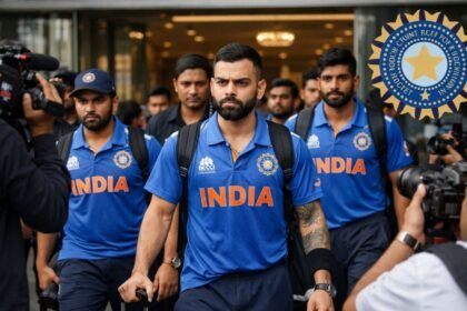 T20 World Cup 2026 में BCCI के नियमों के तहत भारतीय क्रिकेट टीम के खिलाड़ी टीम होटल पहुंचते हुए