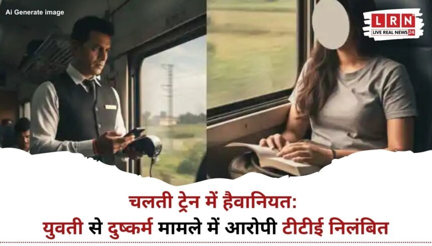 चलती ट्रेन में हैवानियत मामले में एसी कोच में जांच करती पुलिस