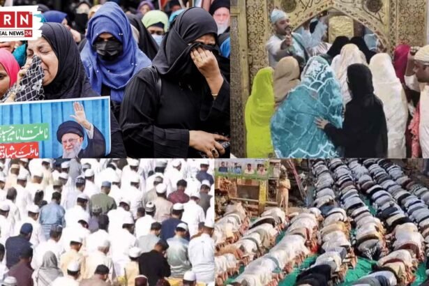जयपुर में ईद के दौरान काले झंडों के बीच नमाज और फूल बरसाते लोग