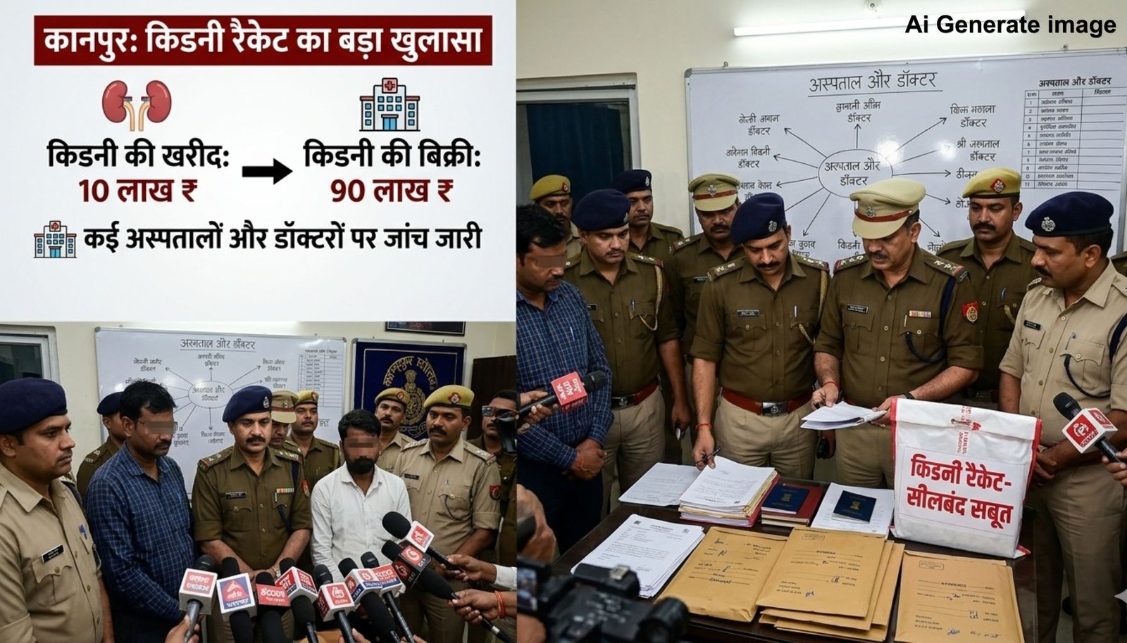 Kanpur News, Kidney Racket, Illegal Transplant, UP Crime, Medical Scam, Organ Trafficking, Police Raid, Health Department