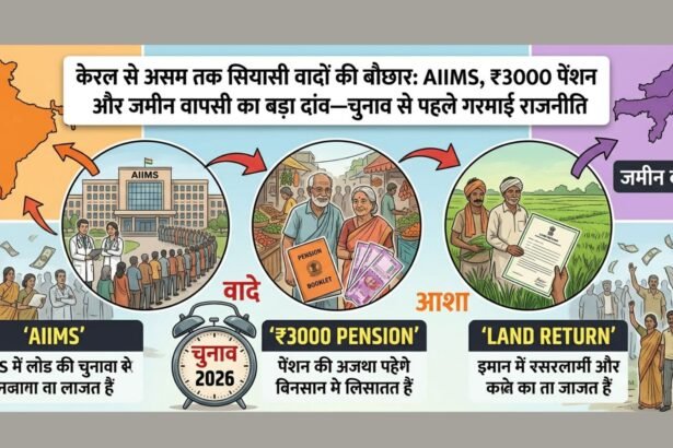 केरल में भाजपा द्वारा घोषणापत्र जारी करते नेता