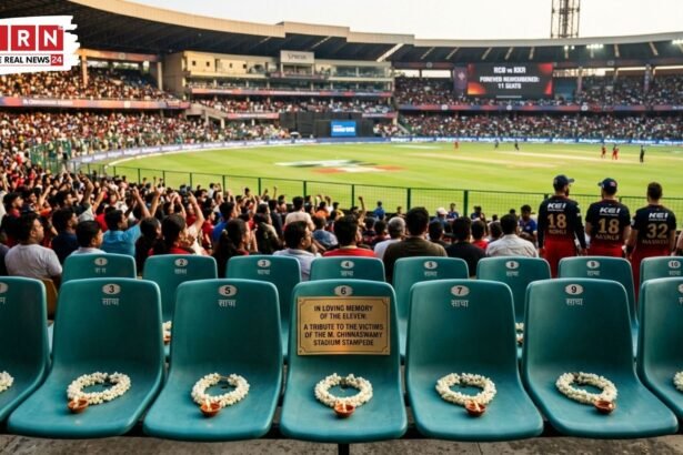 चिन्नास्वामी स्टेडियम में खाली सीटें, भगदड़ पीड़ितों को श्रद्धांजलि