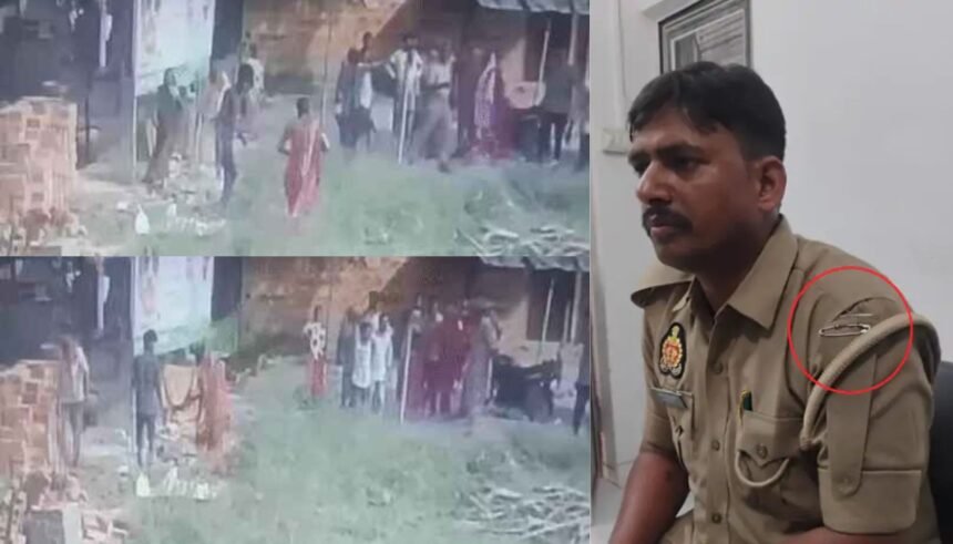 Mob attacking police officers in Lucknow village captured in CCTV