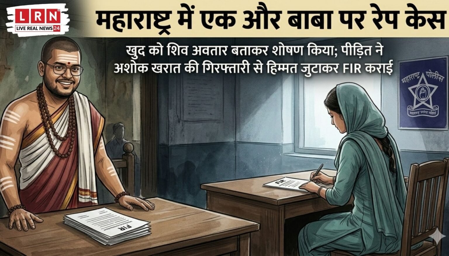 पालघर में स्वयंभू बाबा पर दर्ज रेप केस की जांच करती पुलिस