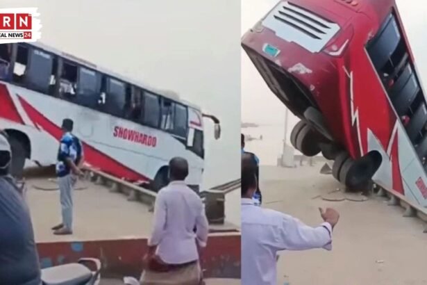 Bangladesh के राजबाड़ी में बड़ा हादसा—फेरी पर चढ़ते वक्त बस नदी में गिरी, महिलाएं और बच्चे भी शिकार