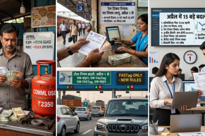 April 2026 new rules gas cylinder price hike train ticket toll tax salary impact India