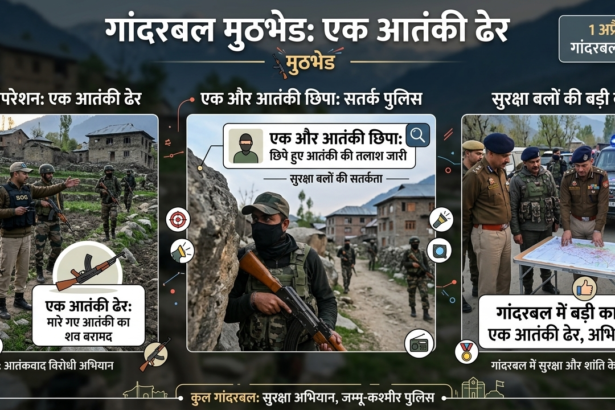 गांदरबल में सर्च ऑपरेशन के दौरान तैनात सुरक्षा बलों के जवान