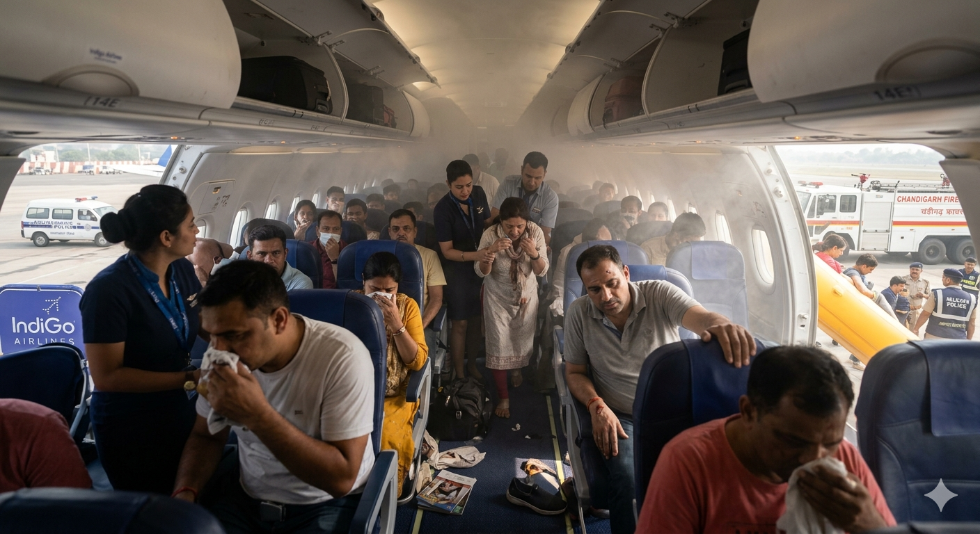 Chandigarh Airport Indigo Flight Power Bank Blast News