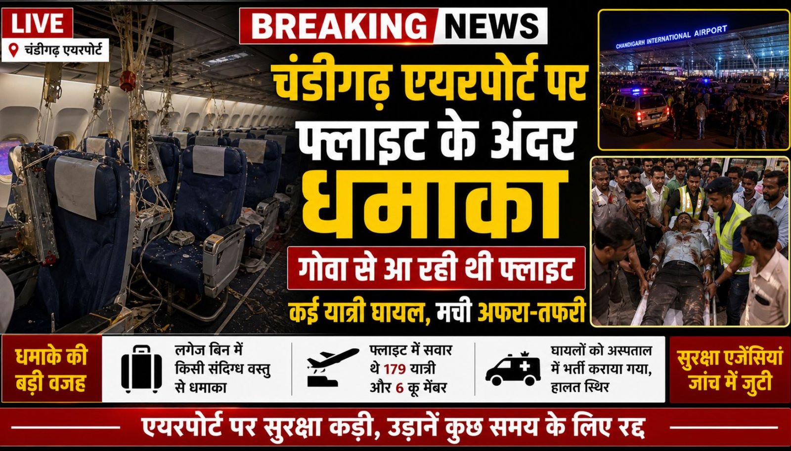 Chandigarh Airport Indigo Flight Power Bank Blast News