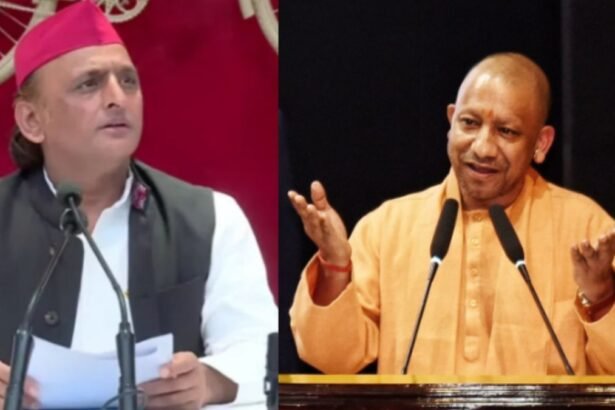 सुल्तानपुर की जनसभा में मुख्यमंत्री योगी आदित्यनाथ विपक्ष पर हमला करते हुए संबोधित करते हुए।