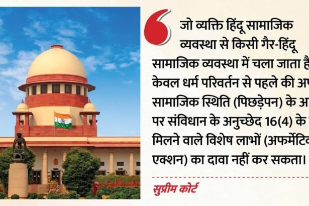 धर्म परिवर्तन और आरक्षण पर सुप्रीम कोर्ट का बड़ा फैसला: तमिलनाडु सरकार को झटका, जानिए किस मामले में बदला पूरा समीकरण