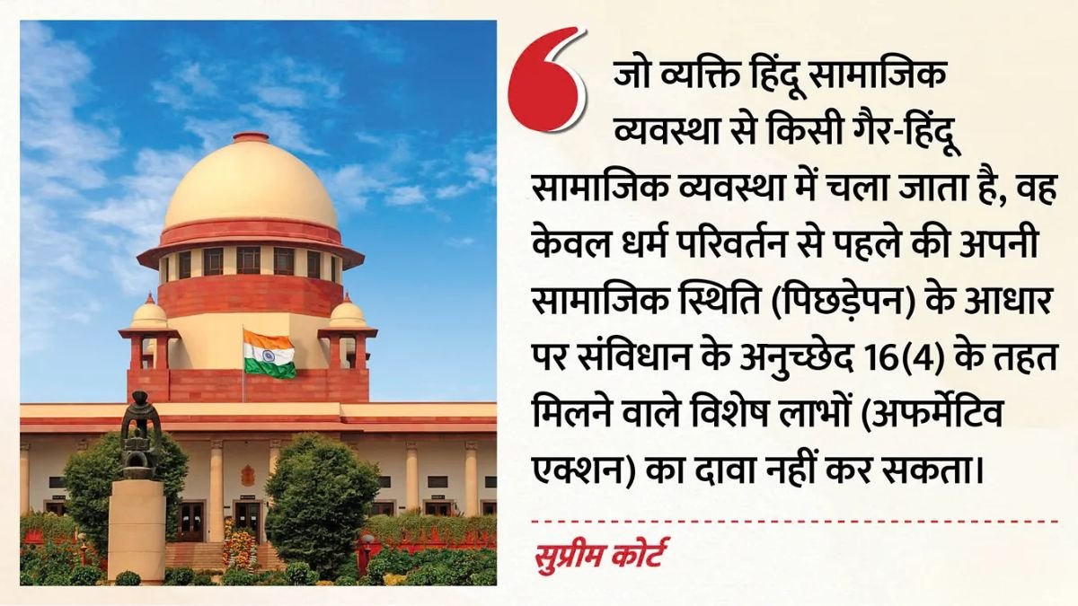 धर्म परिवर्तन और आरक्षण पर सुप्रीम कोर्ट का बड़ा फैसला: तमिलनाडु सरकार को झटका, जानिए किस मामले में बदला पूरा समीकरण